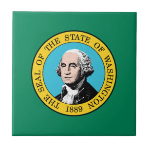 Washington State Flag Ceramic Tile