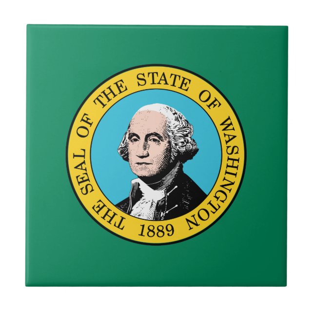 Washington State Flag Ceramic Tile (Front)