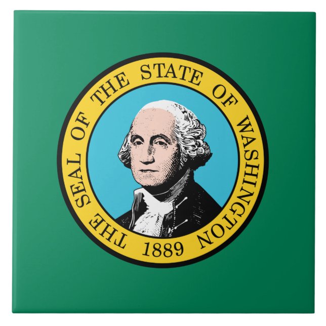 Washington State Flag Ceramic Tile (Front)