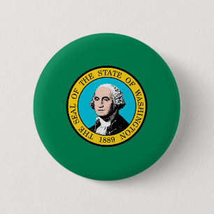 Washington State Flag Design 6 Cm Round Badge
