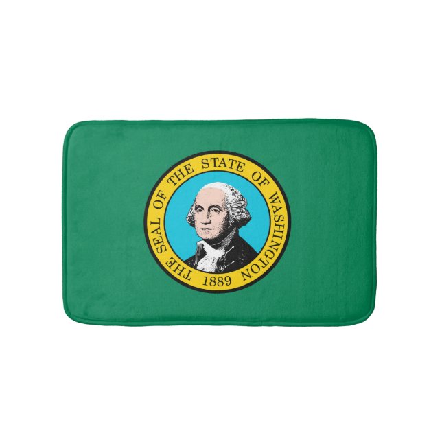 Washington State Flag Design Bath Mat (Front)