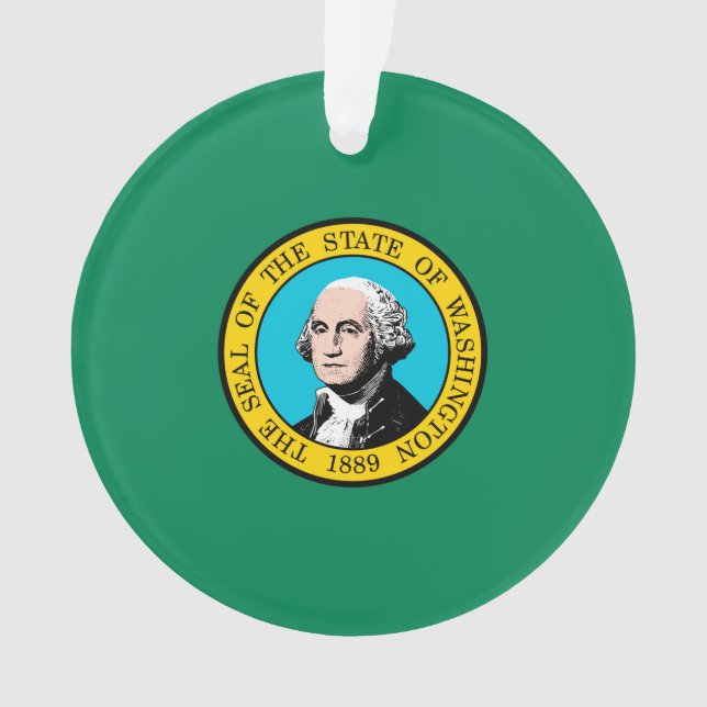 Washington State Flag Design Ornament (Front)