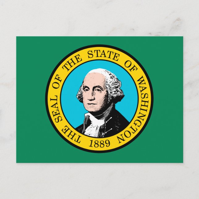 Washington State Flag Design Postcard (Front)