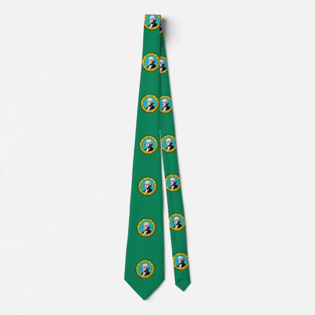 Washington State Flag Design Tie (Front)