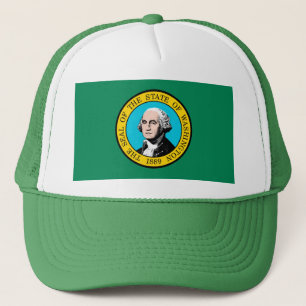 Washington State Flag Design Trucker Hat