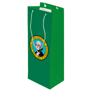 Washington State Flag Design Wine Gift Bag