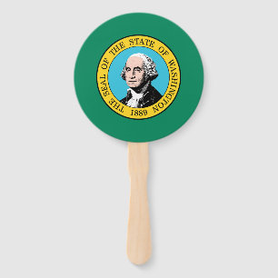 Washington State Flag Hand Fan