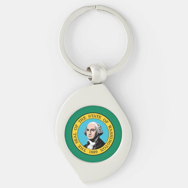 Washington State Flag Key Ring (Front)