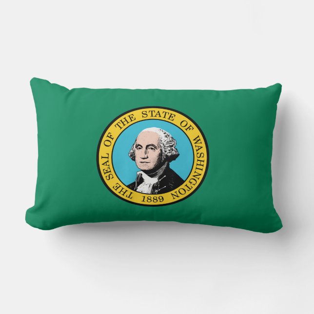 Washington State Flag Lumbar Cushion (Front)