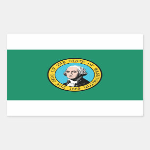 Washington State flag Rectangular Sticker