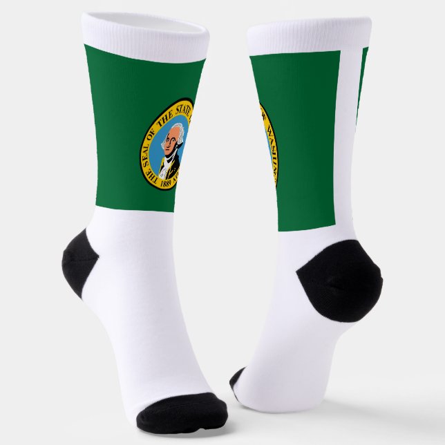 Washington State flag Socks (Angled)