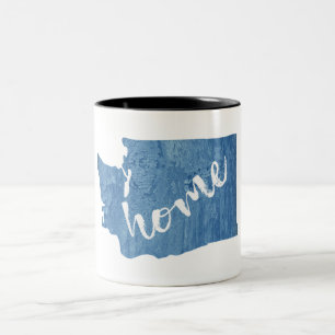 Washington State Home Wood Grain Two-Tone Coffee Mug