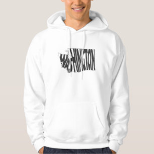 Washington State Name Word Art Black kids Hoodie