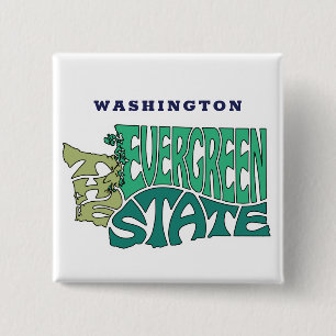 Washington State Nickname Word Art 15 Cm Square Badge