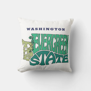 Washington State Nickname Word Art Cushion