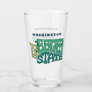 Washington State Nickname Word Art Glass