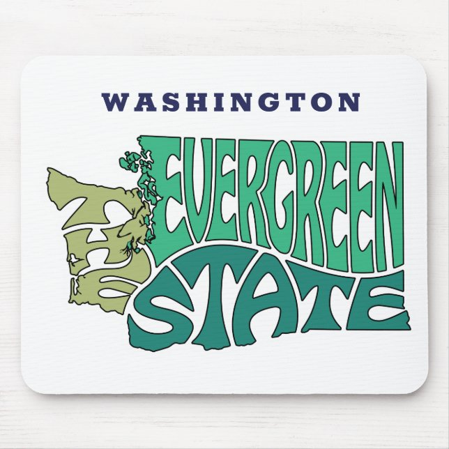 Washington State Nickname Word Art Mouse Pad (Front)