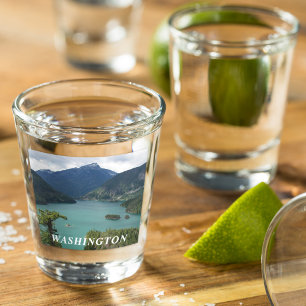 Washington State North Cascades National Park Shot Glass