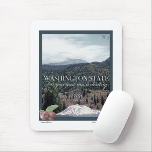 Washington State Poster Art Mouse Pad