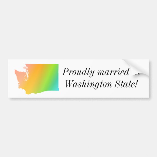 Washington State Pride Bumper Sticker (Front)