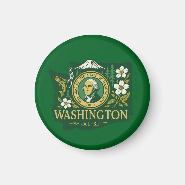 Washington state pride Magnet (Front)