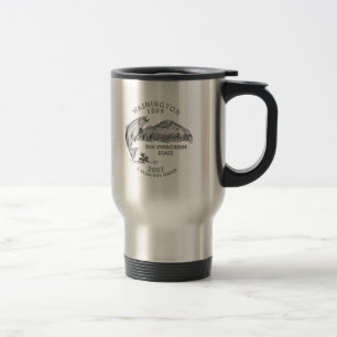 Washington State Quarter Drawing Travel Mug