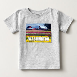 Washington State Tulip Field Baby T-Shirt