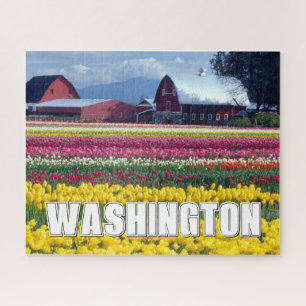 Washington State   Tulip Field Jigsaw Puzzle