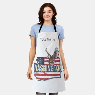 Washington State United States Map USA Souvenir Apron
