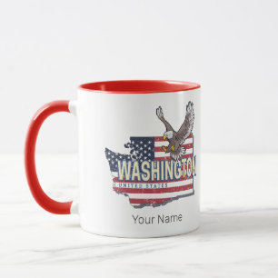Washington State United States Map USA Souvenir Mug