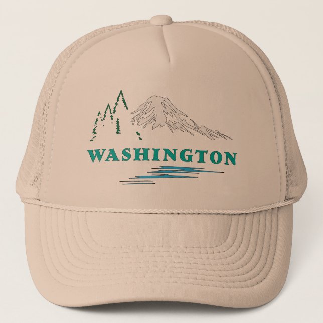 Washington State United States of America Trucker Hat (Front)