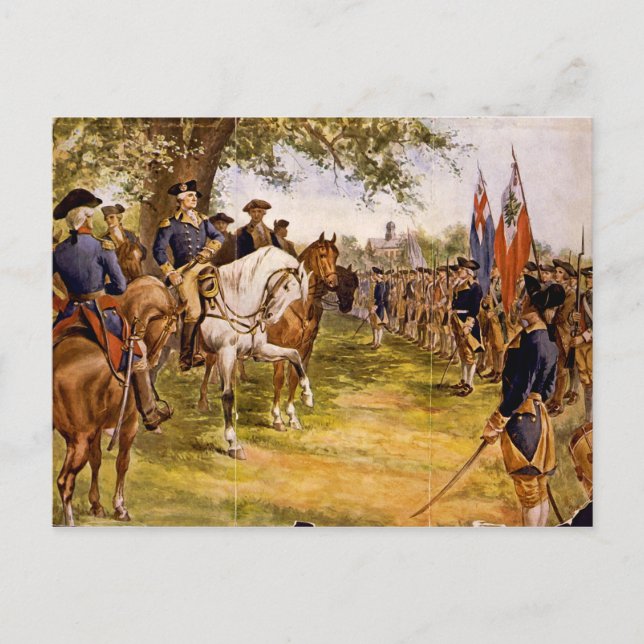 Washington Taking Command Postcard (Front)