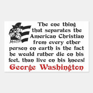 Washington: The American Christian Rectangular Sticker