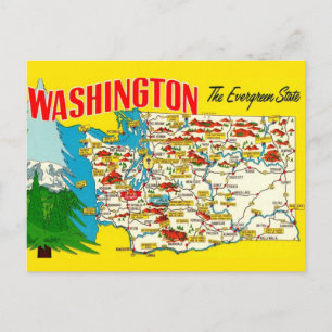 Washington - The Evergreen State Postcard