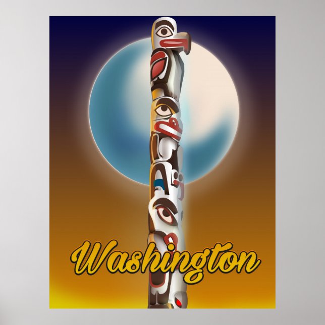 Washington Totem Pole Poster (Front)