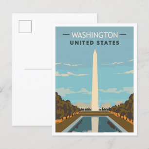 Washington United States Art Vintage Travel Postcard