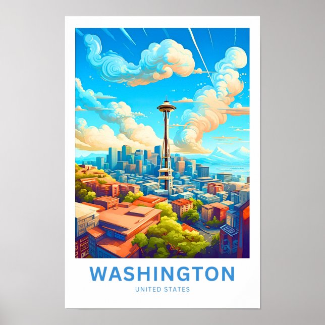 Washington United States Travel Print (Front)