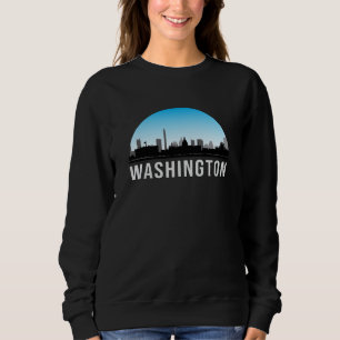 Washington USA City Cityscape Skyline Funny Gift Sweatshirt