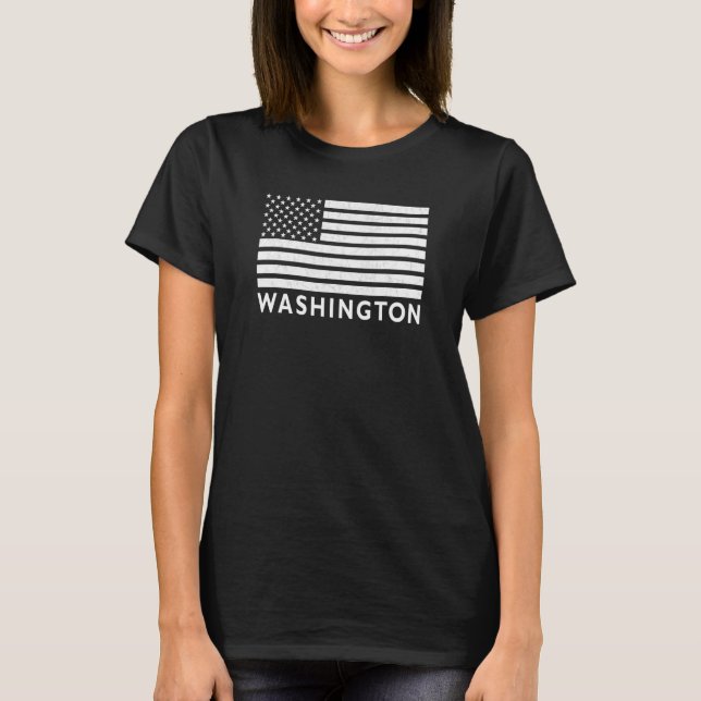 Washington USA Flag Washington American Flag US Ho T-Shirt (Front)