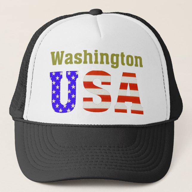 Washington USA! Trucker Hat (Front)