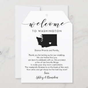 Washington Wedding Welcome Tag, Letter & Itinerary