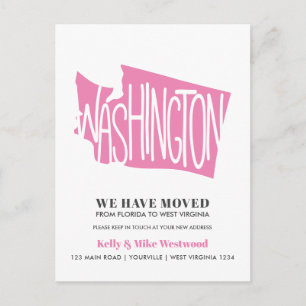 WASHINGTON We've moved New address New Home  Postcard
