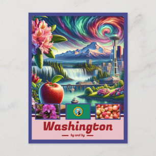 Washington Wonders Iconic Landscapes Postcard