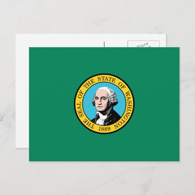 Washingtonian Flag, Flag of Washington Postcard (Front/Back)