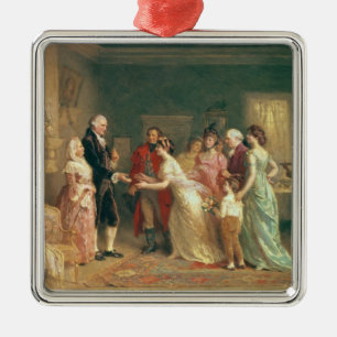 Washington's Birthday, 1798 Metal Ornament