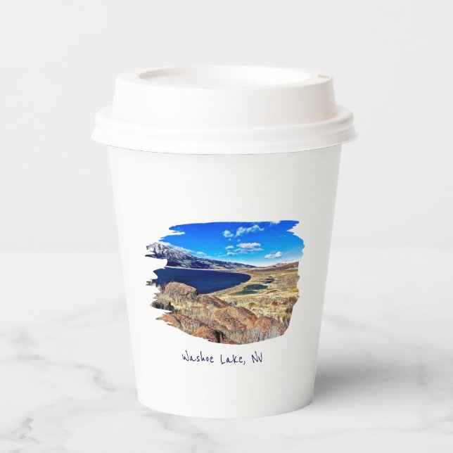 Washoe Lake, NV Paper Cups (Front)