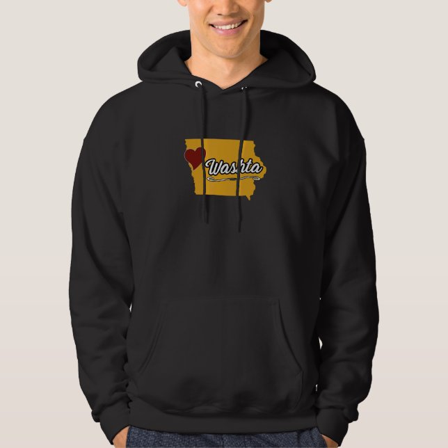WASHTA IOWA IA USA  Cute Souvenir Merch  US City S Hoodie (Front)