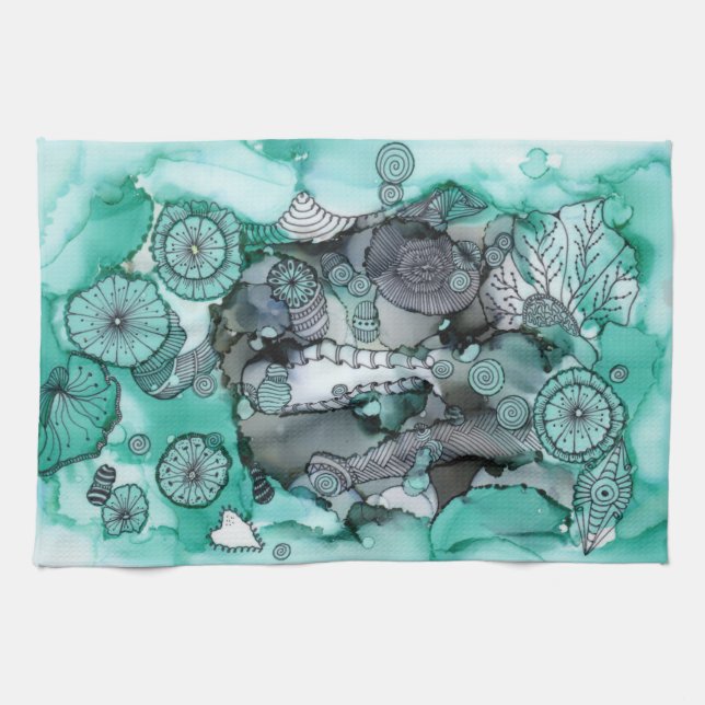 Washy Green Kitchen Towel (Horizontal)