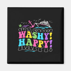 Washy Happy Traveling Beach Trip Ship Tour Cruisin Magnet