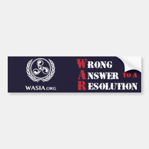 WASIA Bumper Sticker (Black)